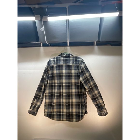 Carhartt Pearl Snap Size Large Button Up Long Sleeve Flannel Shirt Plaid pre-own - Picture 10 of 16